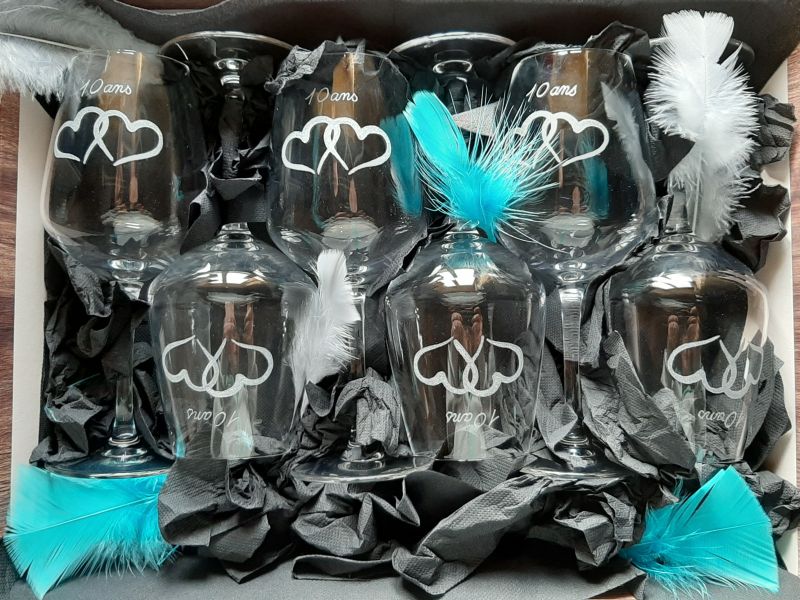 Service verre a vin 10ans 