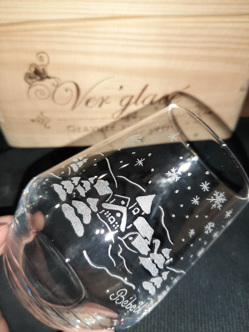 Verre &agrave; eau noel 