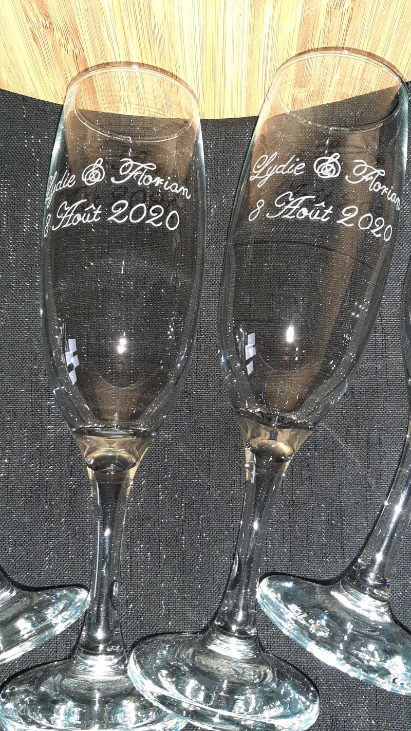 Service flute a champagne 