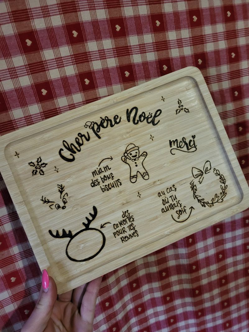 assiette du p&egrave;re noel 