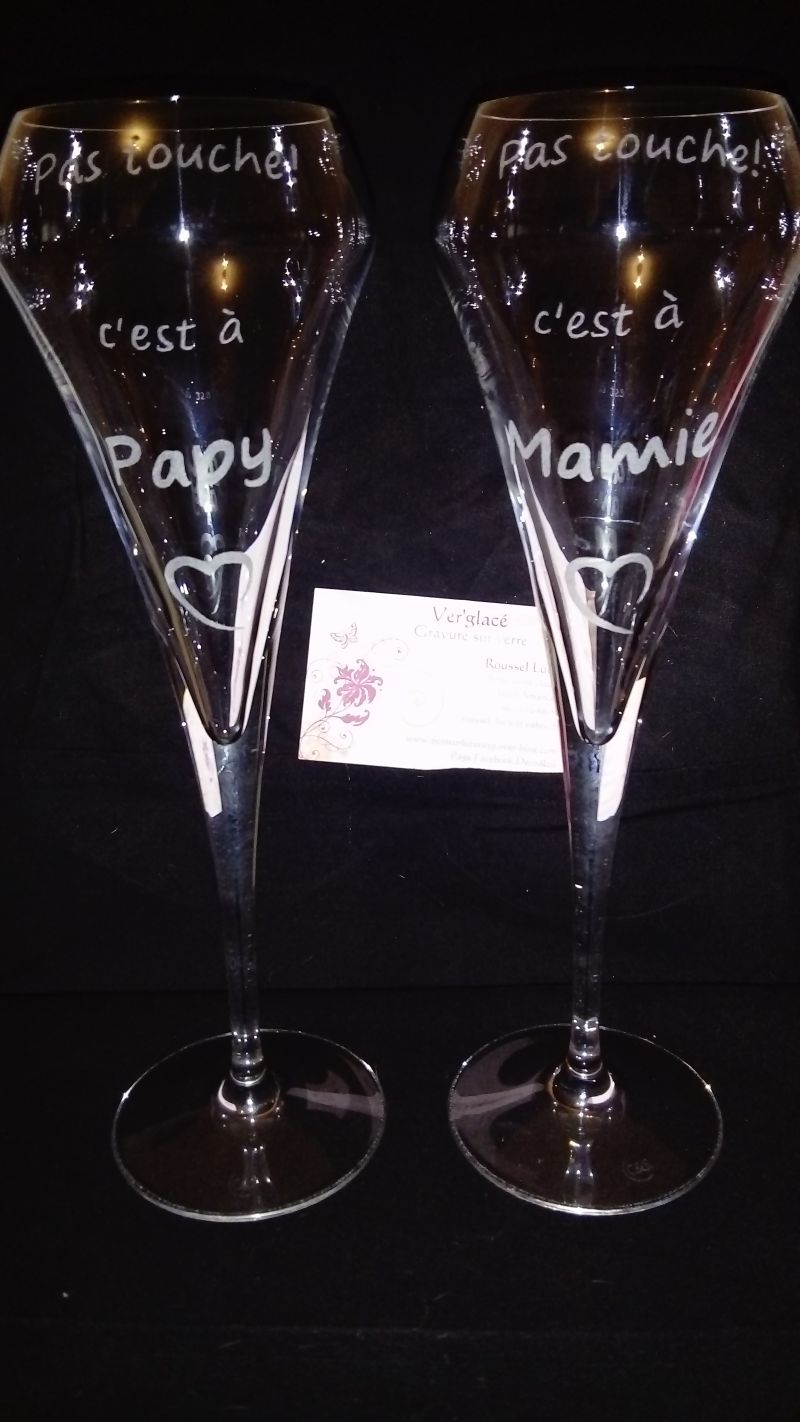 Fl&ucirc;te champagne papy mamie 