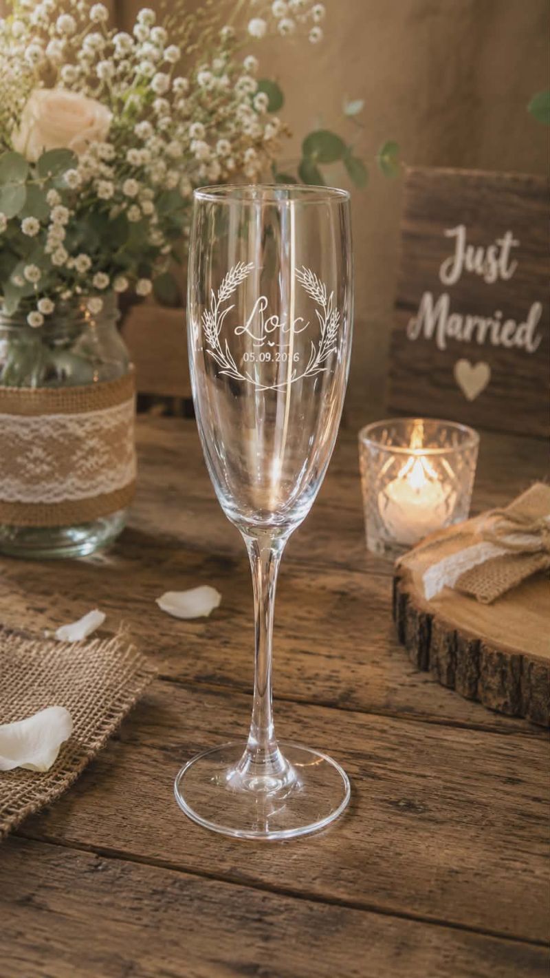 Flûte à champagne mariage
