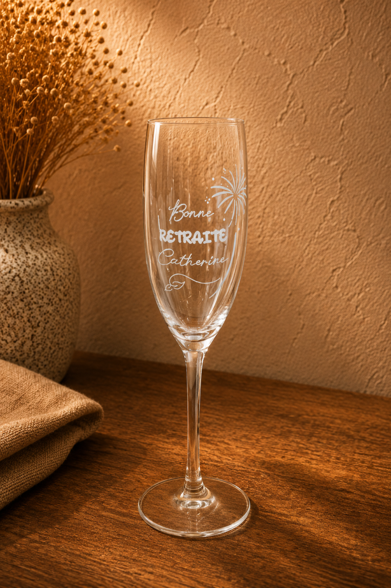 Flûte à champagne retraite