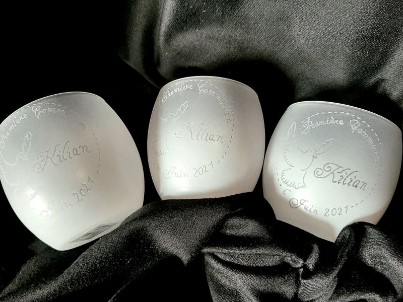 verre premi&egrave;re communion 