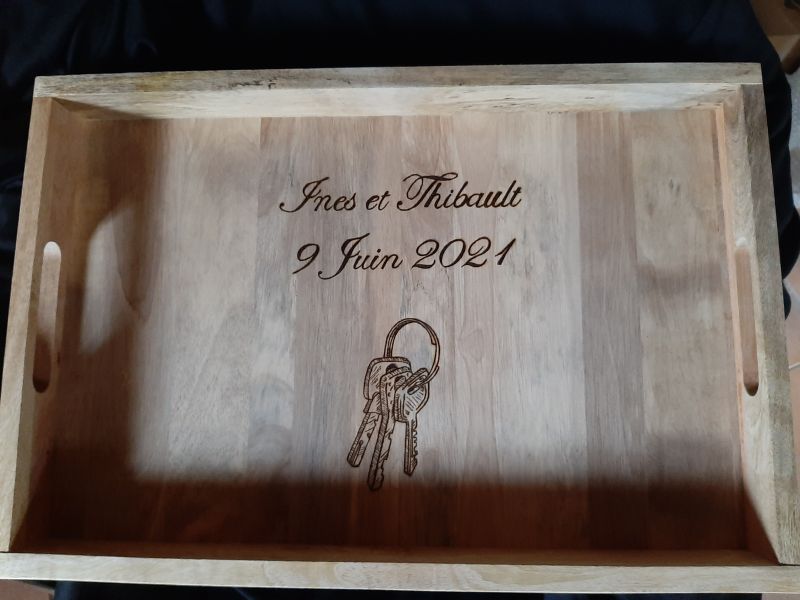 Plateau bois cr&eacute;maill&egrave;re 