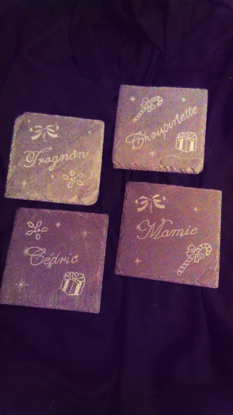 Dessous de verre ardoise 