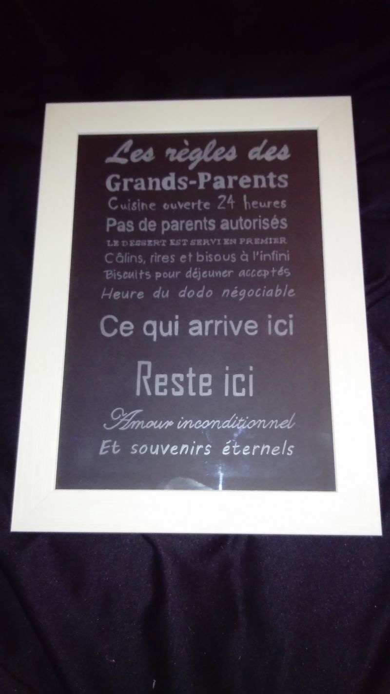 Cadre r&egrave;gle grand parents 