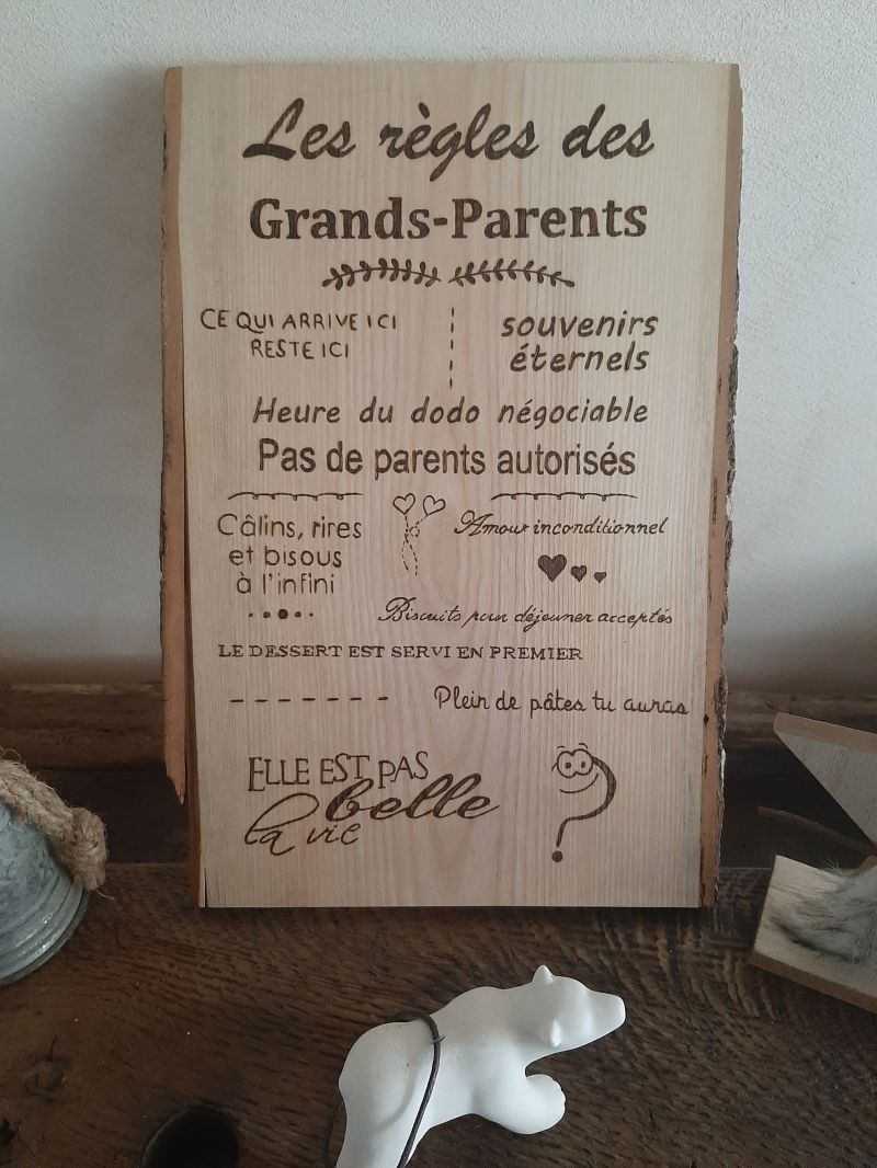 R&egrave;gle des grand parents bois