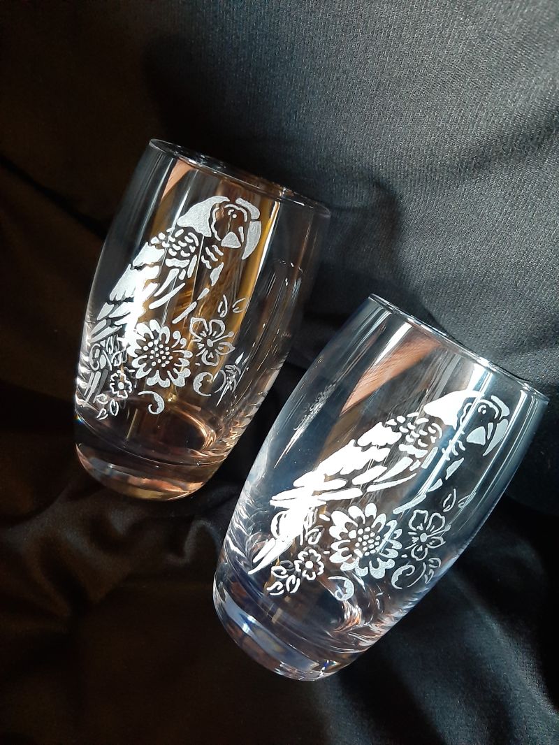 Verre a jus perroquet 