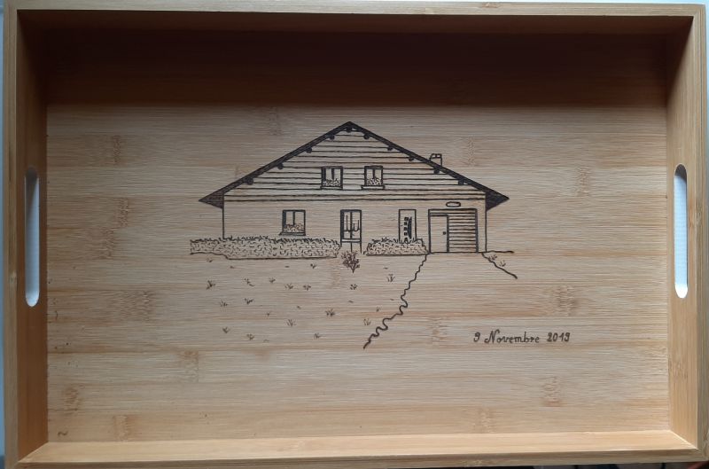 Plateau de service en bois 