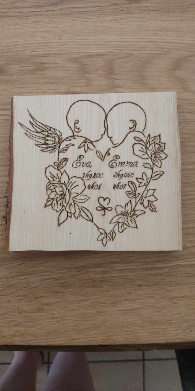 Planche naissance b&eacute;b&eacute; ange