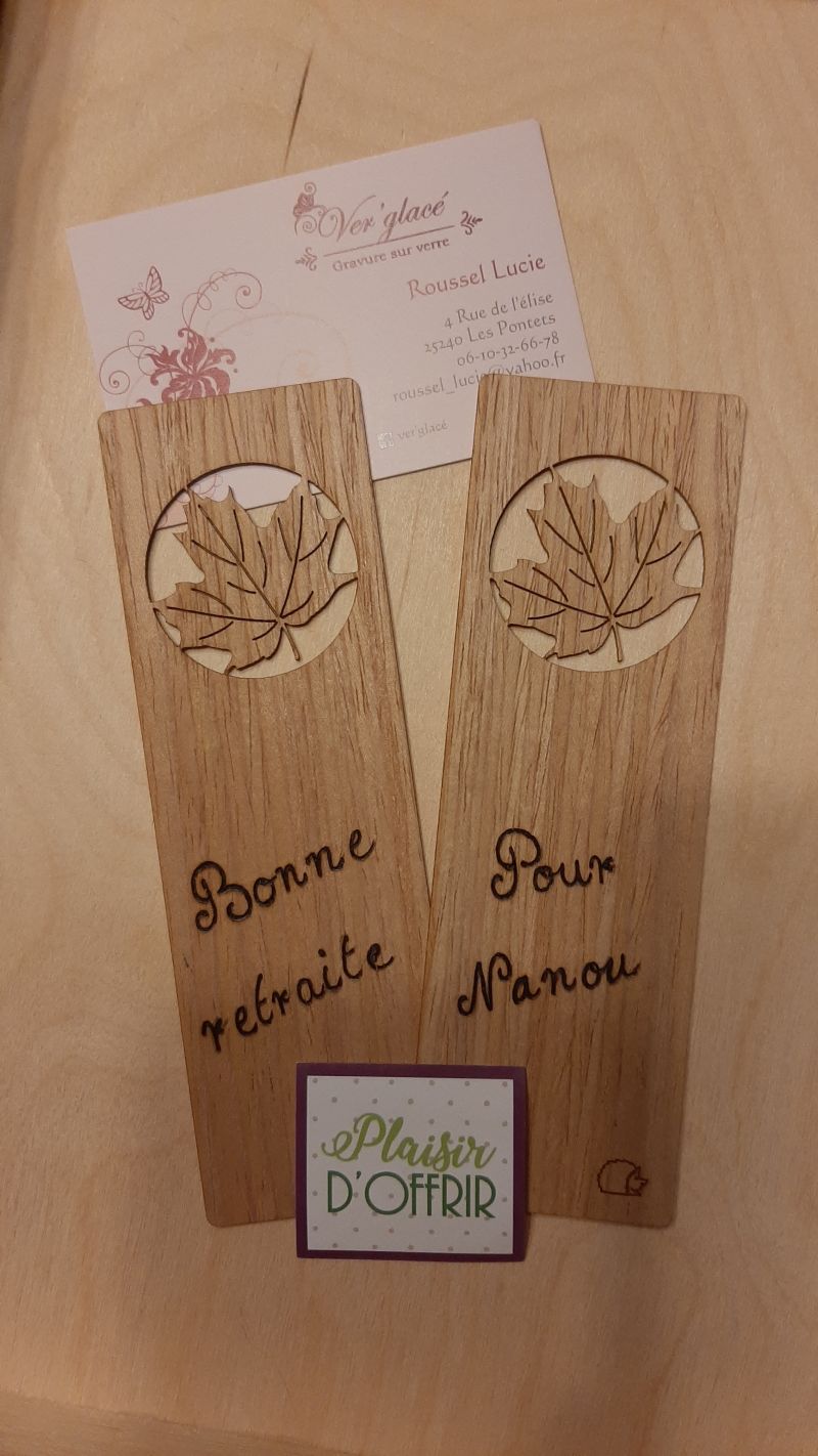 Marque page bois 