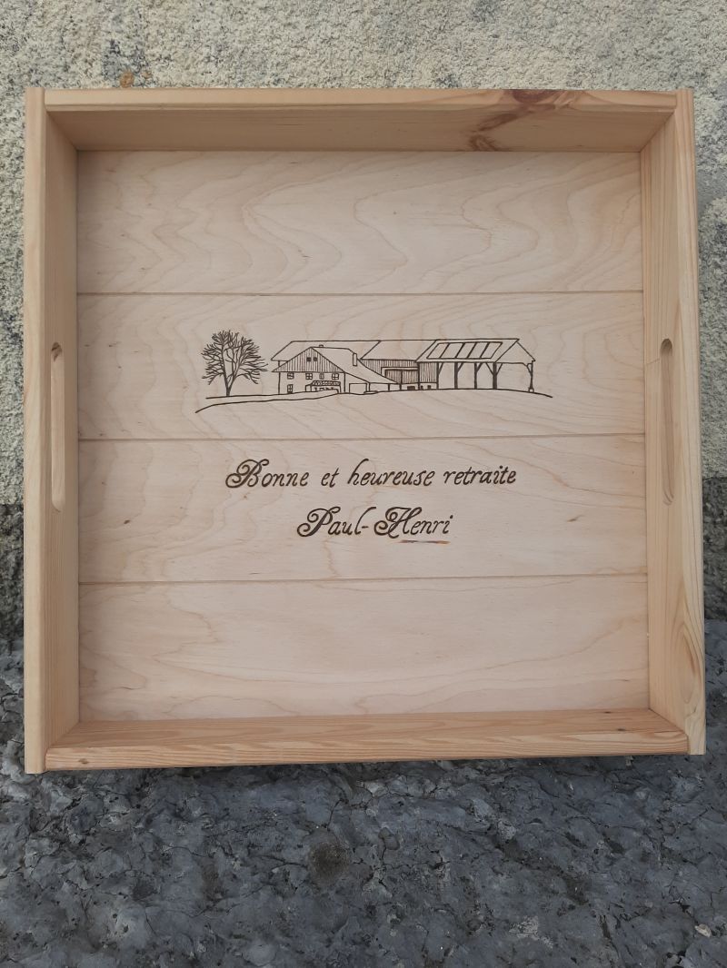 Plateau de service en bois 