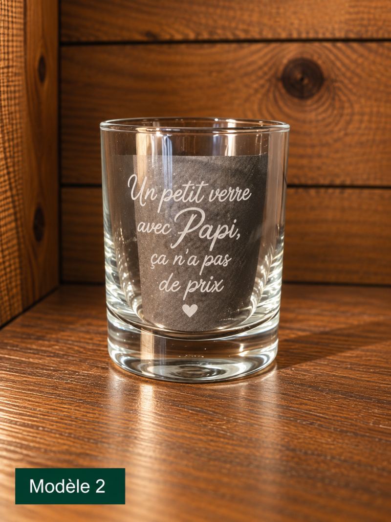 Verre à whisky gravé